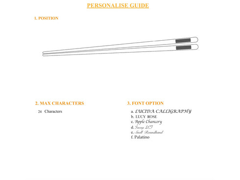 Chopsticks Engraving guide